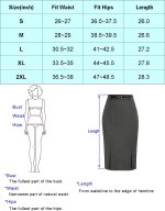 Belle Poque Women Midi High Waist Office Stretchy Pencil Skirt with Bow-Knot BP587 - Image 3
